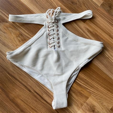 Kopper And Zink Swim Kopper Zink Cream High Waist Bikini Bottom Poshmark