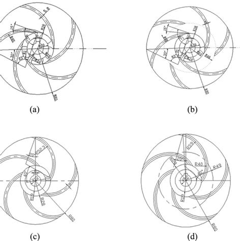 Impeller Structure Design Drawing A Five Blade Impeller B