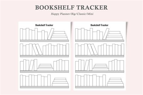 Bookshelf Tracker Reading Tracker Illustration Par Watercolortheme