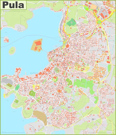 Large Detailed Map Of Pula