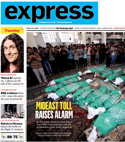 Hamas’ “terror tunnels” are on today’s cover - The Washington Post