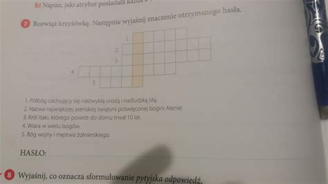 Krzyżówka 15 pkt załączone zadanie pls potrzebuje na teraz Brainly pl