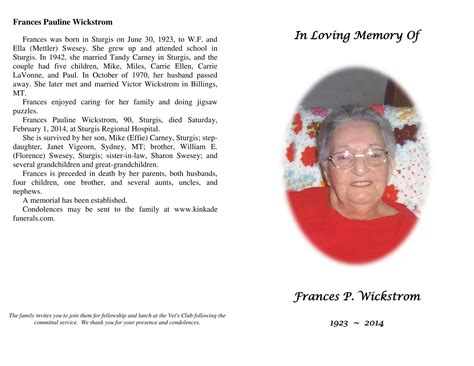 Free Printable Memorial Card Templates Word Front And Back