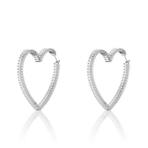 Creoles Matrix Coeur M Tal Cristaux Swarovski Ocarat