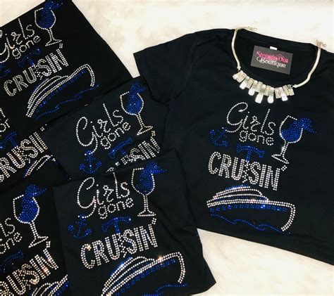 Girls Gone Cruisin Rhinestone Bling Shirt Cruise T Shirt Etsy