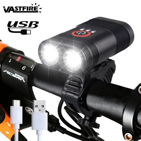 Usb Oplaadbare Ingebouwde Batterij Fiets Koplamp X Xm L T Led Hoge