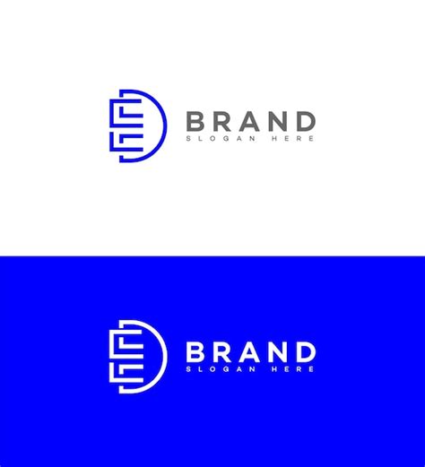 Modelo De Identidad De La Marca Con El Logotipo De La Letra ED Vector