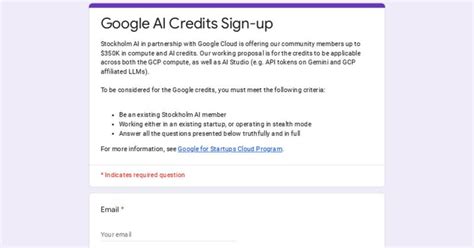 Google AI Credits Sign-up | Reza Malekzadgan