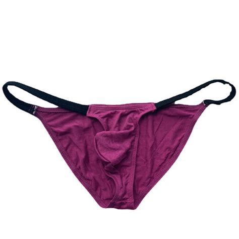 Mens Briefs Modal Low Rise Bikini Thong G String Sexy Tanga Underwear