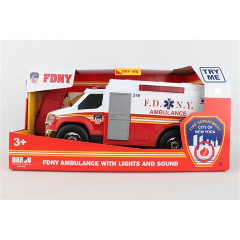 Fdny Ambulance Wlights And Sound Daron Playwell Canada Toy Distributor