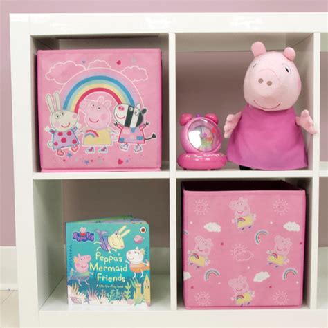 Peppa Pig Storage Box Pink 2 Pack