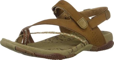 Merrell Siena Light Brown Flat Women Sandals Outdoor Walking Summer