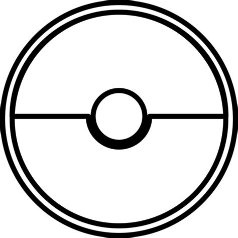 Flat style pokeball made by black line art. 24337051 Vector Art at Vecteezy