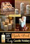 Diy Birch Wood Log Candle Holders Guide Patterns