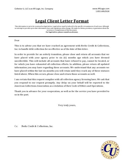 47 Professional Legal Letter Formats And Templates ᐅ Templatelab