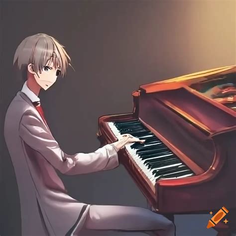 Anime Boy With Piano