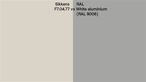 Sikkens F7 04 77 Vs Ral White Aluminium Ral 9006 Side By Side Comparison