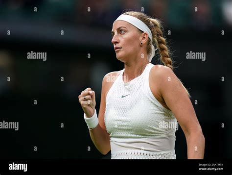 Petra Kvitova Reacts During Her Match Against Jasmine Paolini Not