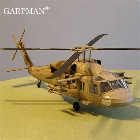 1:33 Black Hawk Uh 60 Multipurpose Helicopter Paper Model 1: 33 Black ...