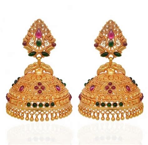 Gold Plated Imitation Jhumka At Rs Pair Gold Plated Jhumkas In