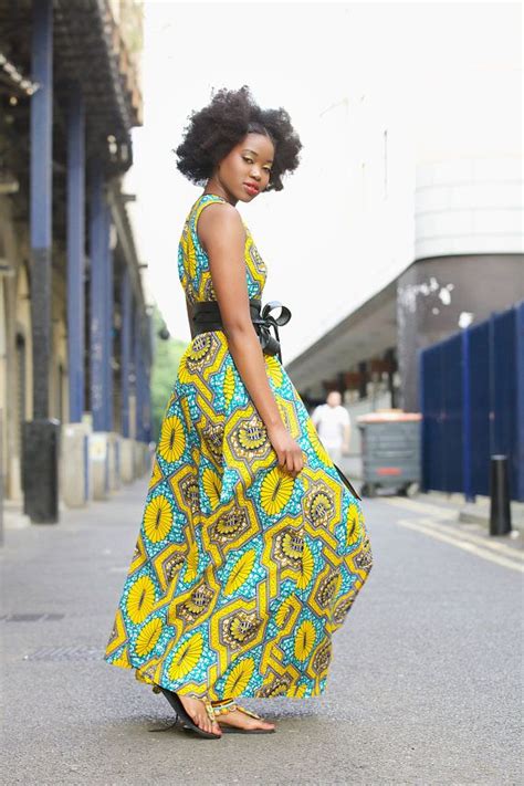 Yellow Turquoise Ankara Maxi Dress African Print Maxi Etsy Uk