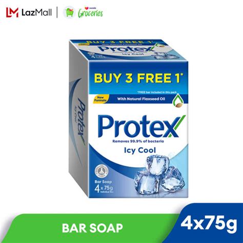 Protex Icy Cool Antibacterial Bar Soap Valuepack 75g X 4 Lazada