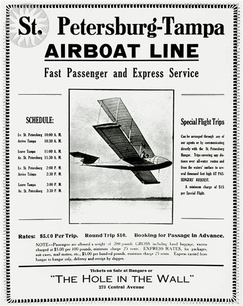 St Petersburg Tampa Airboat Line Poster Timetable Flickr