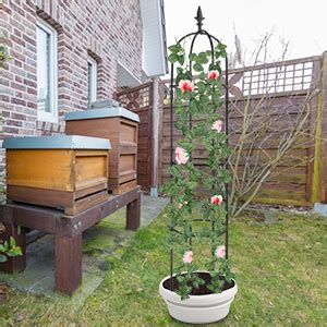 Garten Rankhilfe 176 cm Tomatenkäfig Pflanzenstütze Obelisk