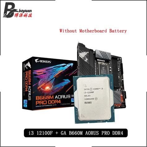 Gigabyte Ga B660m Aorus Pro Ddr4 Motherboard Intel I3 12100f Cpu Suit B660 Lga1700 All New But