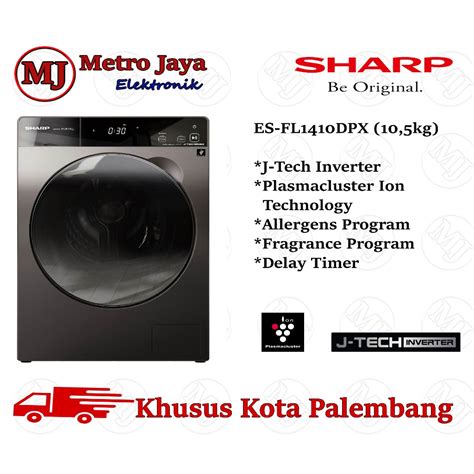 Jual Mesin Cuci Front Loading Sharp Kg Es Fl Dpx Inverter Esfl