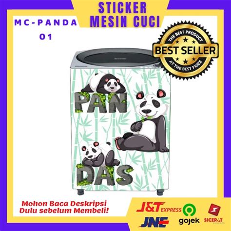 Jual Stiker Mesin Cuci Motif Panda Mc Panda Bisa Untuk Tabung Atau