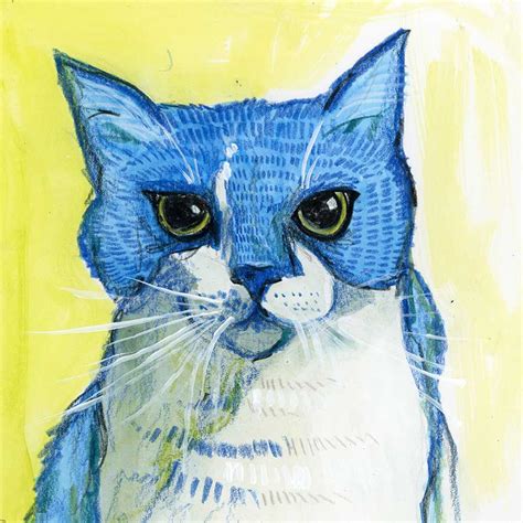 Blue Cat - Original Art - ChromAddict