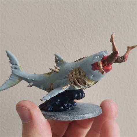 D Print Of Zombie Shark Hunting Undead Water Predator Evil Swimmer