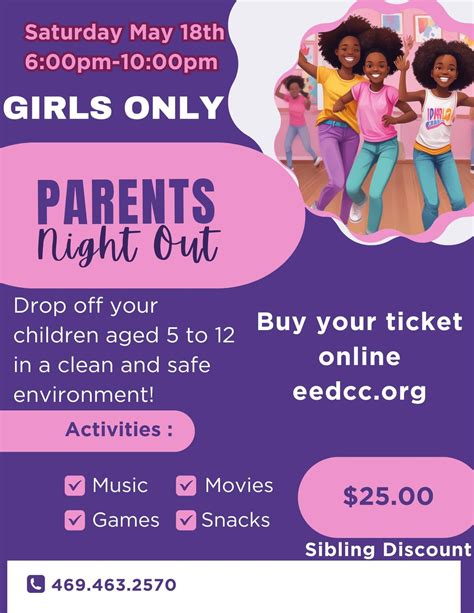 Parents Night Out 9605 Clark Rd Dallas Tx 75249 United States Suite