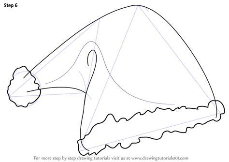 Learn How To Draw Santas Hat Christmas Step By Step Drawing Tutorials