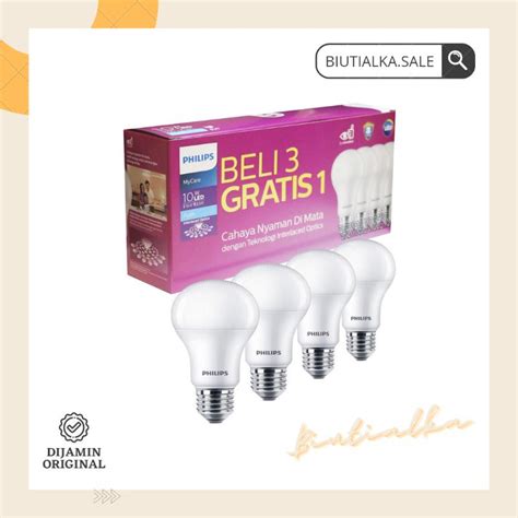 PUTIH Philips Bundle Multipack MyCare My Care LED Bulb 8W 10W 6500K