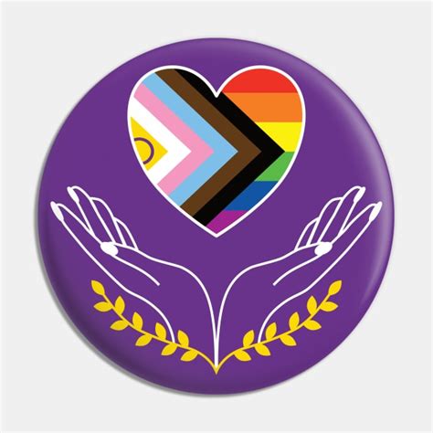 Progress Pride Intersex Inclusive Flag Heart Intersex Pride Flag Pin Teepublic