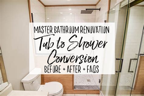 Master Bathroom Renovation Converting A Bathtub Into A Walk In Shower