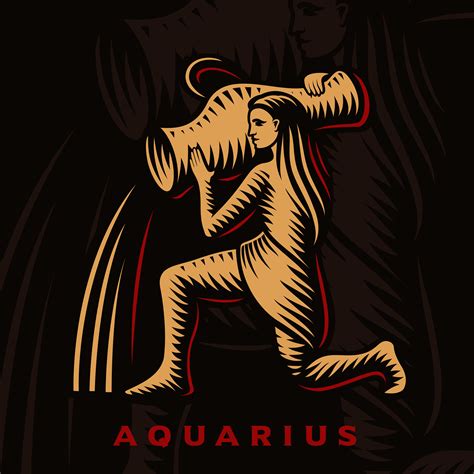 Aquarius Zodiac Sign 1418344 Vector Art At Vecteezy