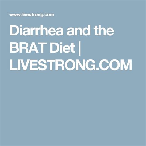 Diarrhea and the BRAT Diet | LIVESTRONG.COM | Garlic benefits, Brat ...