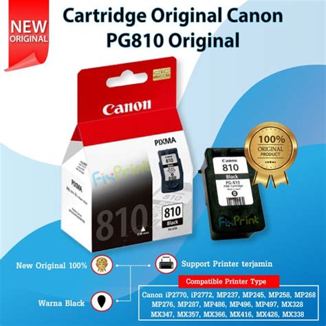 Jual Cartridge Tinta Original Canon Pg Black Kota Bekasi