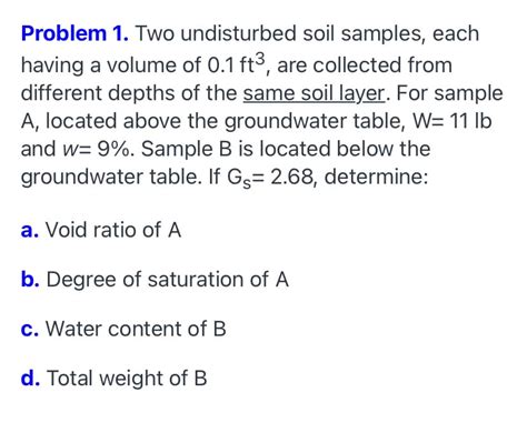 Answered Problem 1 Two Undisturbed Soil Bartleby