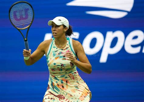 Madison Keys In Action During Round Of Match Against Jessica Pegula