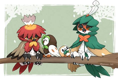 Rowlet Decidueye Hisuian Decidueye And Dartrix Pokemon Drawn By