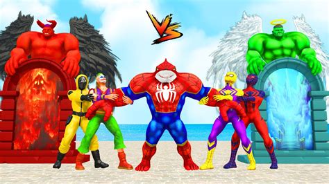 Evolution Of Shark Spider Man Vs Game Superheroes Vs Joker Red Hulk