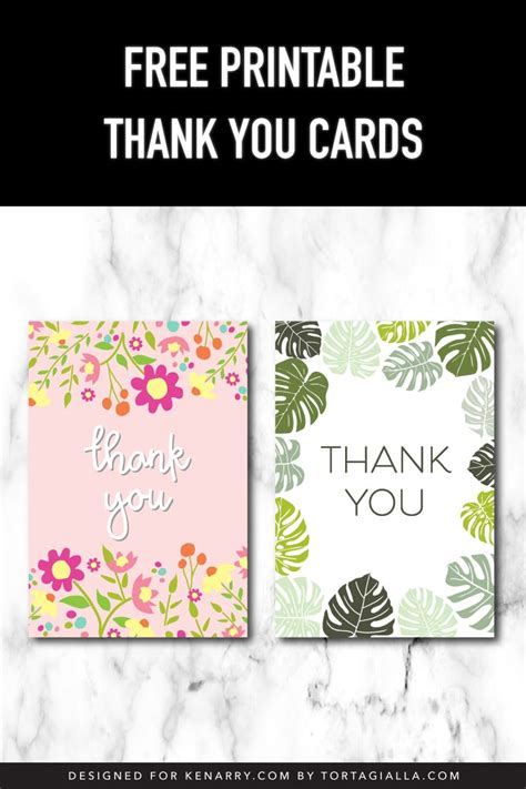 Free Printable Thank You Cards - Ideas for the Home