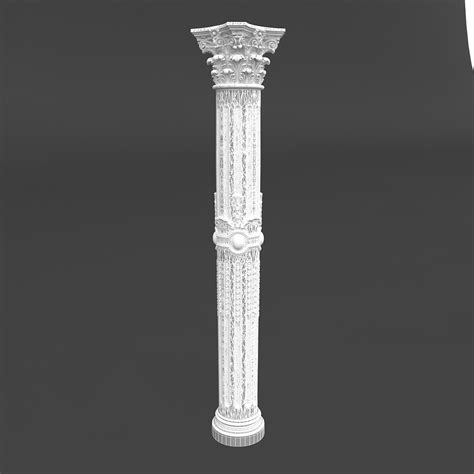 Classic Pattened Column 01 3d Model Turbosquid 1517195