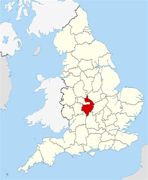 A Map of Warwickshire England. Warwickshire UK Map