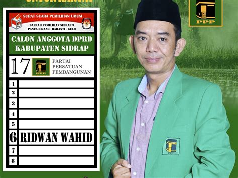 Maju Di Pileg 2024 Ketua PPP Sidrap Optimistis Ridwan Wahid Tambah