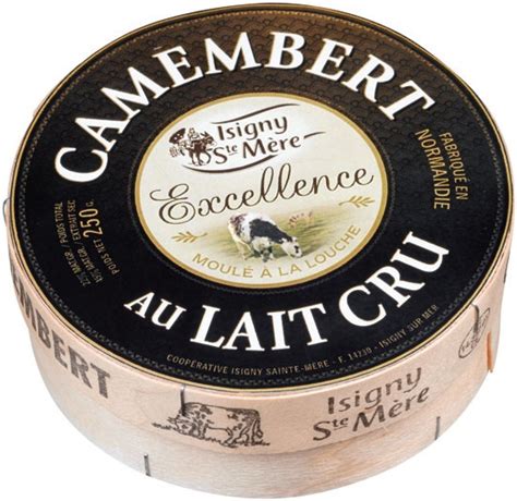 Camembert Au Lait Cru L Or Blanc D Isigny Sainte M Re Tiquette